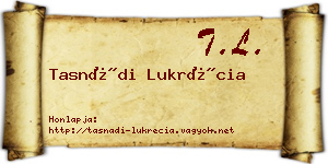 Tasnádi Lukrécia névjegykártya